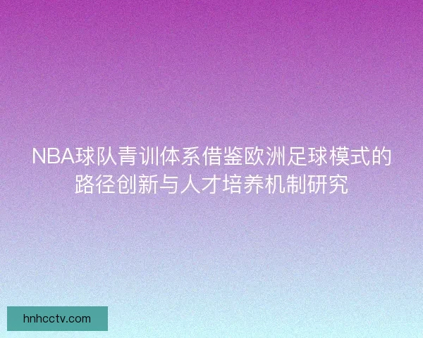 NBA球队青训体系借鉴欧洲足球模式的路径创新与人才培养机制研究
